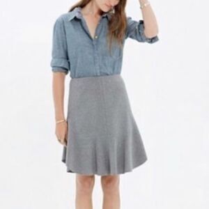 Madewell Wool Gray Midi Skirt